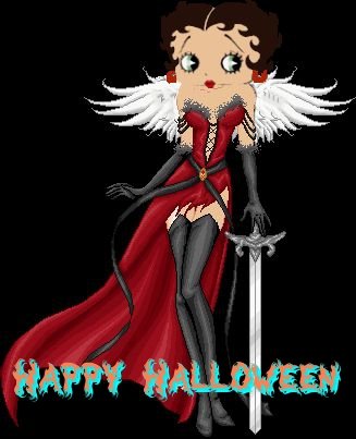 betty boop halloween cards