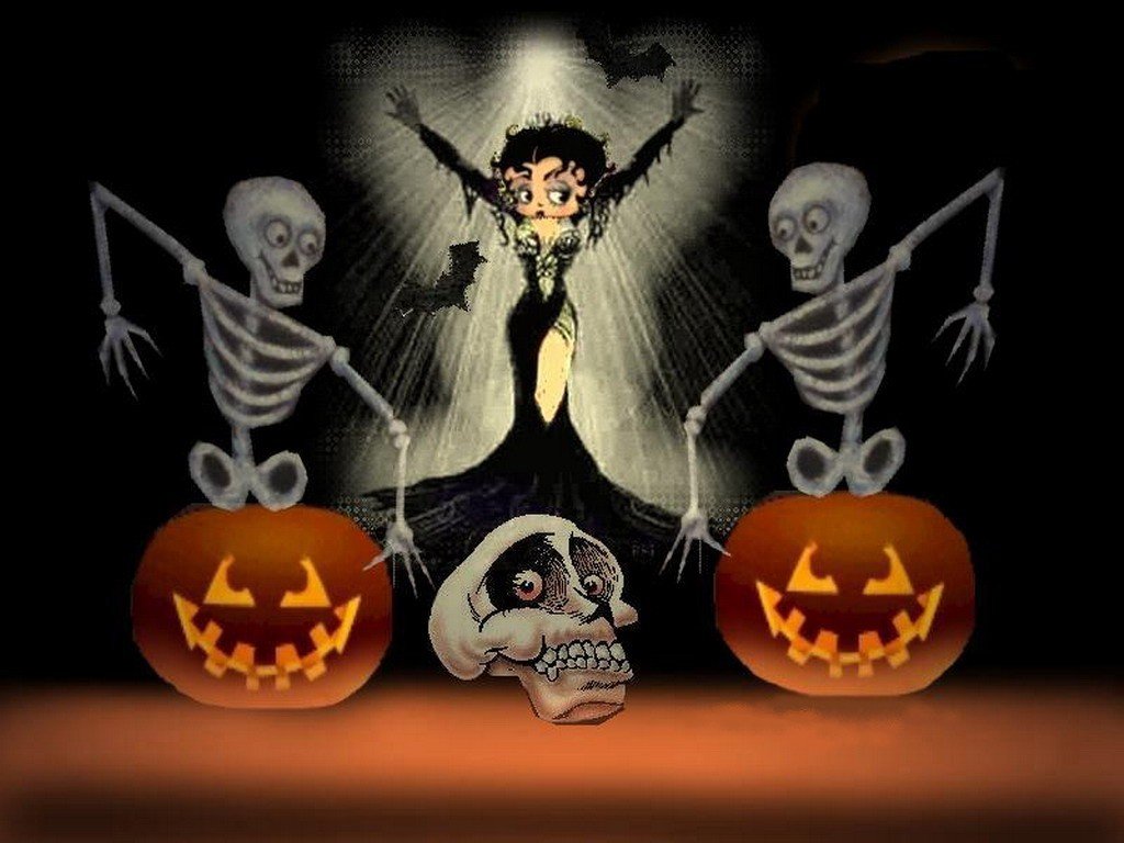 betty boop halloween cards