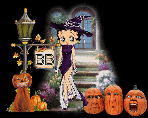 betty boop halloween cards