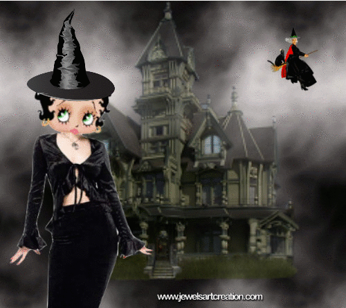 betty boop halloween cards