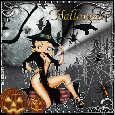 betty boop halloween cards