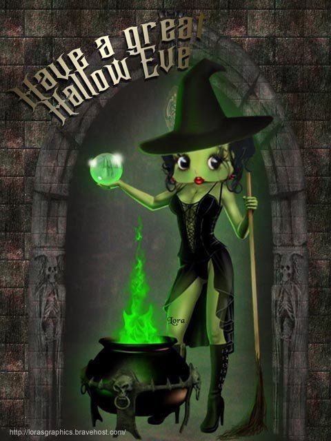 betty boop halloween cards