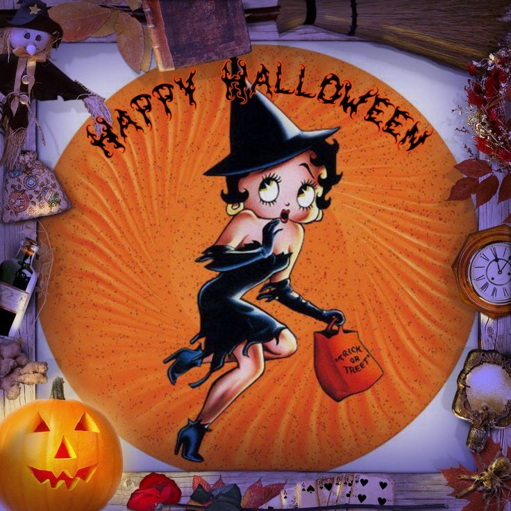 betty boop halloween cards