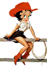betty boop cowgirl cards