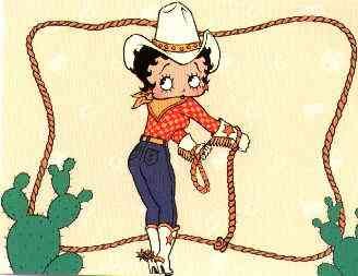 betty boop cowgirl cards