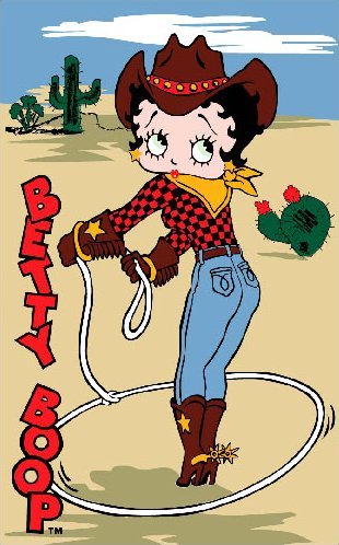 betty boop cowgirl cards