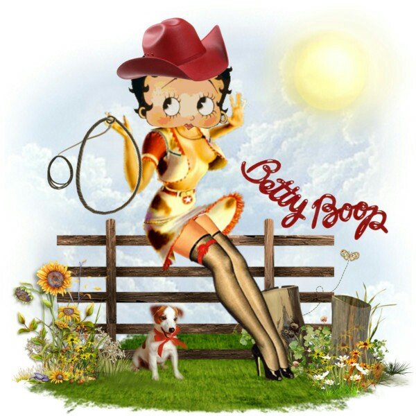 betty boop cowgirl cards