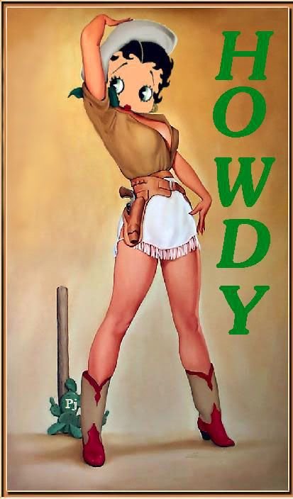 betty boop cowgirl cards