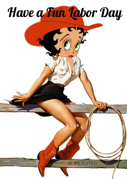 Betty Boop Labor Day Cards