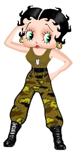 betty boop military cards