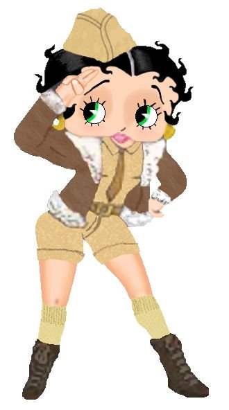 betty boop military cards