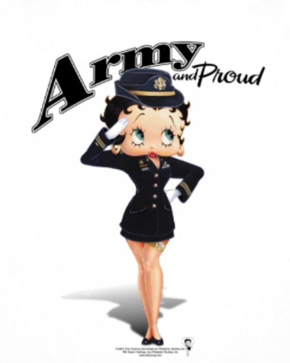 betty boop military cards