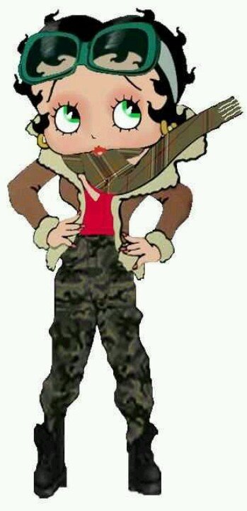 betty boop military cards