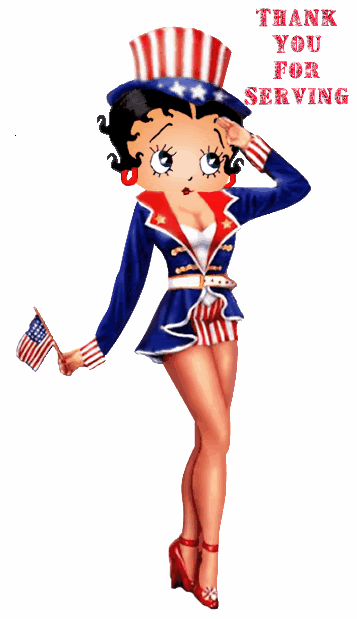 betty boop military cards