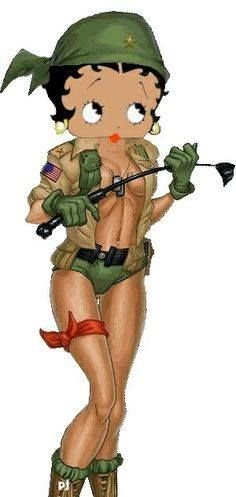 betty boop military cards