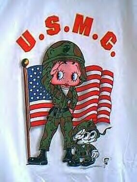 betty boop military cards