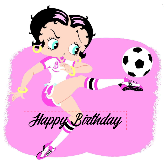 Betty Boop Soccer Birthday ECards