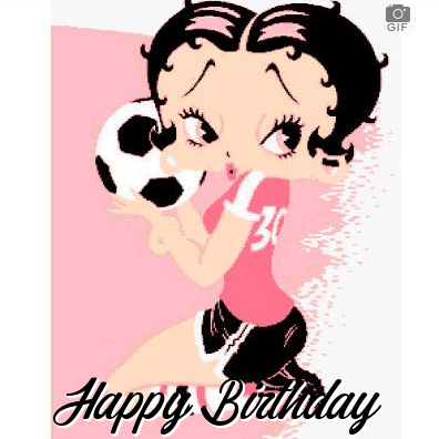 Betty Boop Soccer Birthday ECards