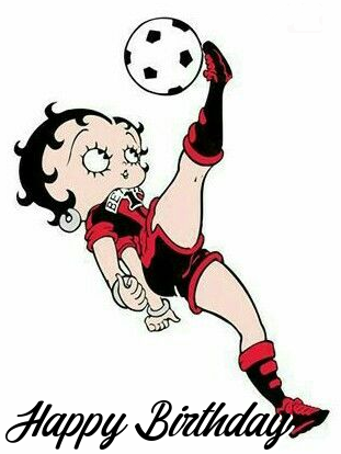 Betty Boop Soccer Birthday ECards