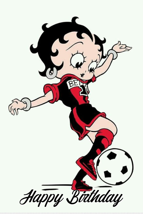 Betty Boop Soccer Birthday ECards