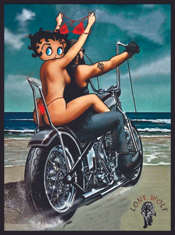 betty boop biker cards