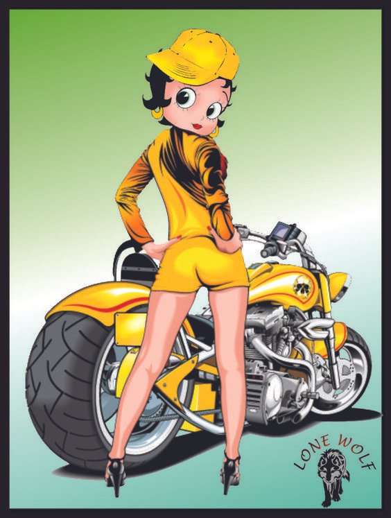 betty boop biker cards