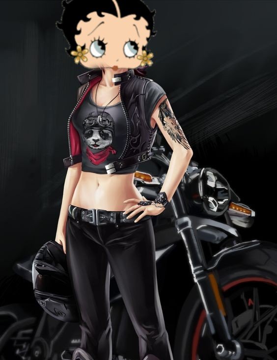 betty boop biker cards