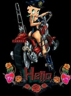 betty boop biker cards