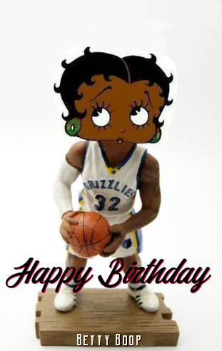 Betty Boop Grizzlies Birthday ECards